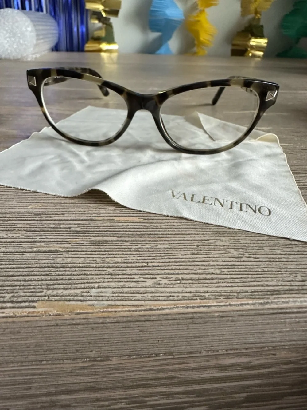 Valentino Tortoiseshell Cat-Eye Rockstud Optical Frames